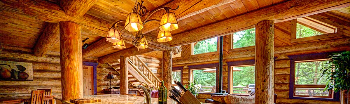 The Lane Log Home Interior